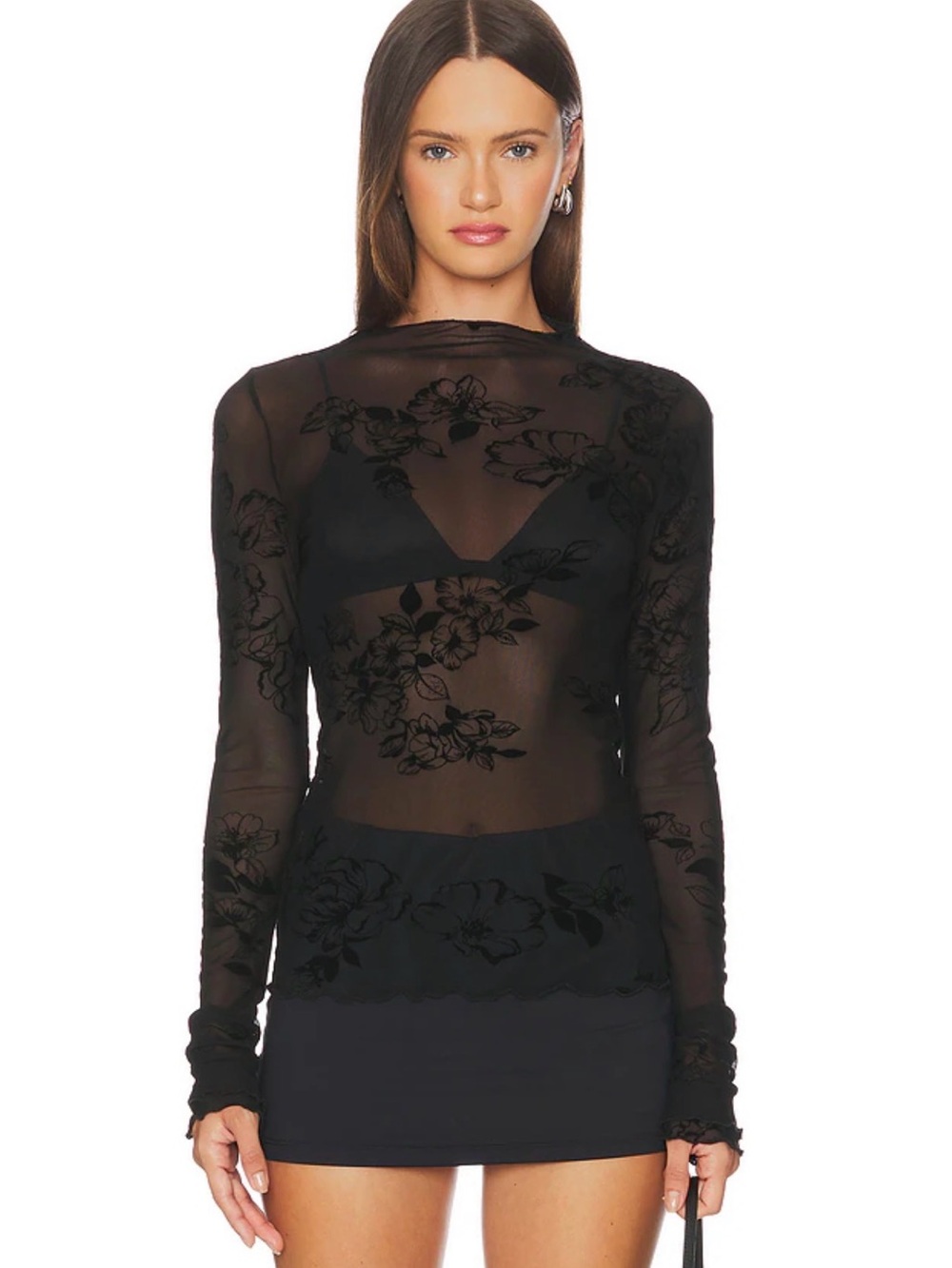 Free People You Decide Mesh Top, Size SMALL